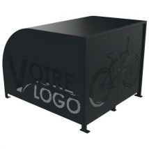 Abri Vélos Garia 2 Places Sécurisé Métal Gris 7016