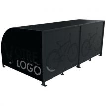 Abri Vélos Garia 4 Places Sécurisé Métal Gris 7016