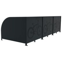 Abri Vélos Garia 6 Places Sécurisé Métal Gris 7016