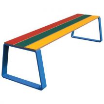 Banquette Ninou 150 Cm Ass Lames Hpl Multicol/mét Bleu 5017