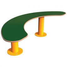 Banq Ninou Demi-lune 130 Cm Ass Hpl Vert Struc Métal 1033