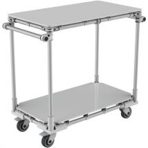 Desserte Aluminium 2 Niveaux 900x500mm - 350 Kg