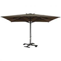 Parasol Capri Dark 6 X 6 M Sans Volant - Toile Taupe