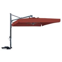 Parasol Galileo 3 X 3 M Avec Volant - Toile Terracotta