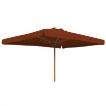 Parasol Palladio Standard 3x3 M Avec Volant - Terracotta