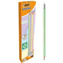 Crayon De Papier Évolution Pastel Avec Gomme Bic