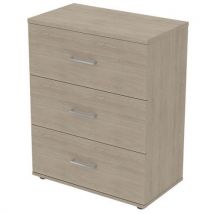 Crédence Fixe 3 Tiroirs 80 X 45 Ht 110 Cm Chêne Gris