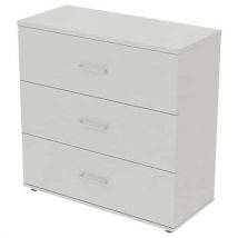 Crédence Fixe 3 Tiroirs 100 X 45 Ht 110 Cm Gris Clair
