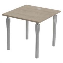 Bureau Noga 80 X 80 Cm Chêne Gris Alu