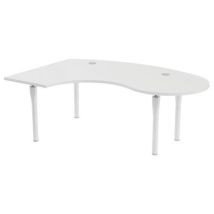 Bureau Noga Compact Gauche Accueil 200 X 140 Cm Blanc Blanc
