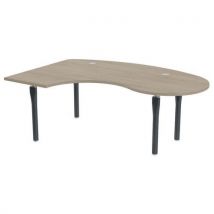 Bureau Noga Compact Gauche Accueil 200 X 140 Cm Chêne Gris Anthracite