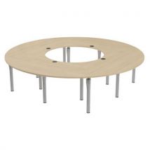 Table De Réunion Noga Ronde Ø 280 Cm Chêne Alu