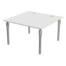 Table De Réunion Noga 120 X 120 Cm Blanc Alu