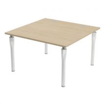 Table De Réunion Noga 120 X 120 Cm Chêne Blanc