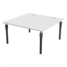 Table De Réunion Noga 140 X 140 Cm Blanc Anthracite