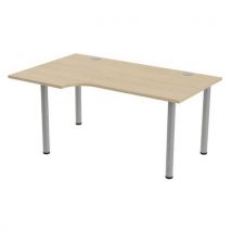 Bureau Tubo Compact Gauche 160 X 100 Cm Chêne Alu