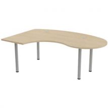 Bureau Tubo Compact Gauche Accueil 200 X 140 Cm Chêne Alu