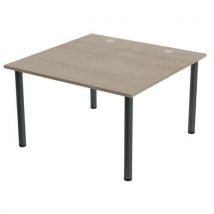 Table De Réunion Tubo 120 X 120 Cm Chêne Gris Anthracite
