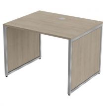 Bureau Kad Pieds Panneaux 100 X 80 Cm Chêne Gris Alu