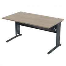 Bureau Méta Vdf Métal 140 X 80 Cm Chêne Gris Anthracite