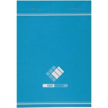 Bloc-note Agrafé A7 200p 60g Quadrillé 5/5 Bleu Clair
