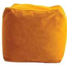 Pouf Carré Pablo Velvet Curry