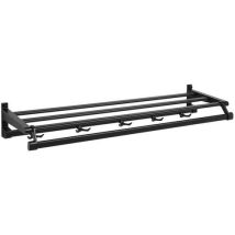 Gardelux By Hermeta - Portant mural 13 5 patères Aluminium Noir - 102.4 cm Largeur - Éco-responsable