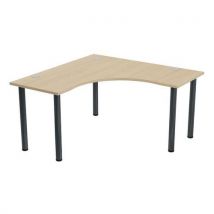 Bureau Tubo Symétrique 140 X 140 Cm Chêne Anthracite