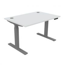 Bureau Haut.réglable Électr. Evo 120x80 Cm Blanc/alu