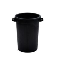 Conteneur rond plastique noir 75L HDPE recyclé - Grand volume pour stockage