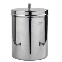 Boite À Coton Inox Diamètre 11 Cm Hauteur 14 Cm