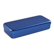 Boite Aluminium 17 X 7 X 3 Cm Bleu