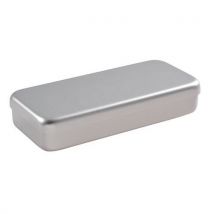 Holtex - Boîte Aluminium Rectangulaire Grise 21x10x3 cm - Matériau Durable et Élégant