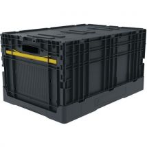 Bac Rabattable - 600x400x320 - Gris - Couvercle (63l)