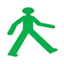 Adhésif Pvc De Marquage Au Sol - 5 Bonhommes Vert