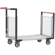 Fimm - Chariot grillagé 250 kg - Roues TPE 125 mm - Plateau bois 965x600 mm - Éco-responsable