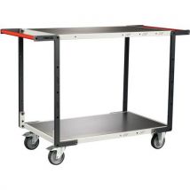 Servante Flat-pack 250 Kg - 2 Plateaux 850x495 - Tole