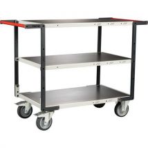 Servante Flat-pack Roues Tpe - 3 Plateaux 850x495 - Tole