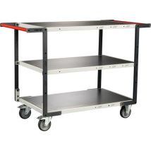 Fimm - Servante plate 3 plateaux 1000x595 - Roues TPE - Charge 250 kg - Éco-responsable