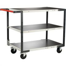 Servante Montée Roues Cc - 3 Plateaux 850x495 - Tole