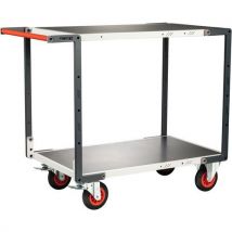 Servante Montée Roues Cc 400kg - 2 Plateaux 1000x595 -tole