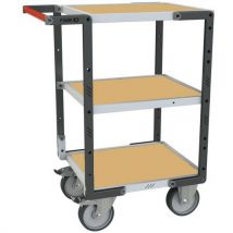 Servante Montée Roues Cc 400kg - 3 Plateaux 550x495 - Médium