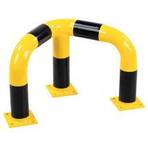 Manutan Expert - Barrière de protection d'angle - Hauteur 350mm - Intérieur/Extérieur - À sceller - Noir/Jaune