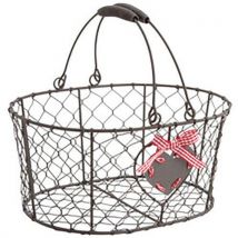 Panier À Motif Cœur En Métal