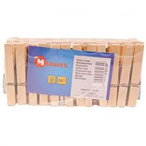 Sachet De 24 Pinces À Linge En Bois