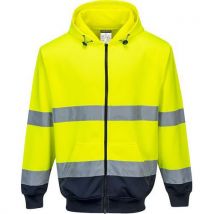 Sweat À Capuche Bicolore À Zip