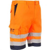 Bermuda Haute-visibilité E043 Bleu/orange S