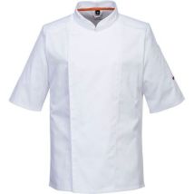 Portwest - Veste Maille Pro Manches Courtes - Blanc Taille M - Coton Polyester Oeko-Tex