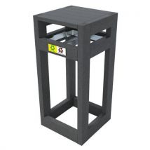 Poubelle D'extérieur Canopée Vigipirate Tri 2 X 60 L Protège Pluie - Gris