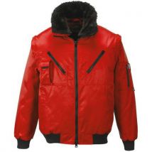 Blouson Pilote À Manches Amovibles Pj10 Rouge L - Unisexe